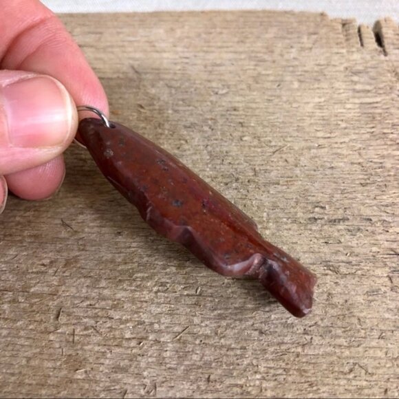Red Jasper Fisherman’s Necklace Pendant - Picture 3 of 4